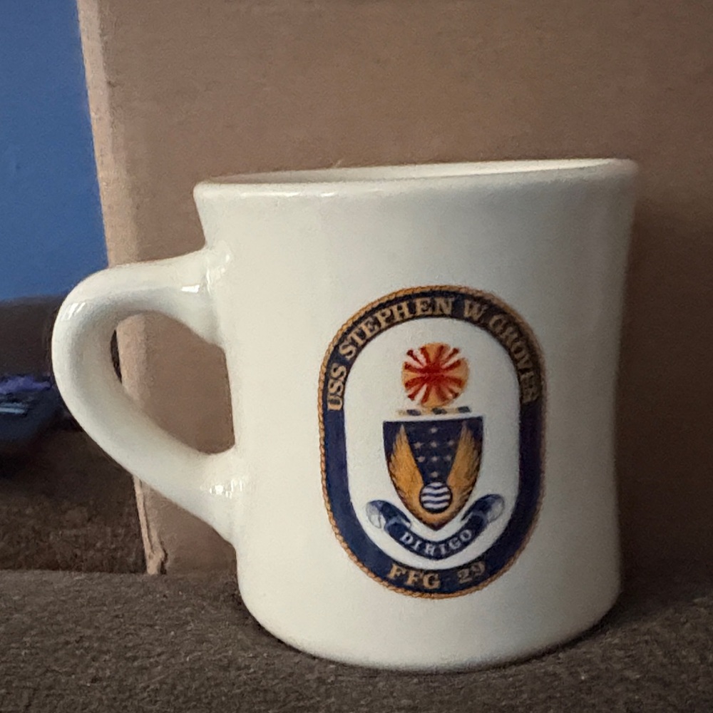 USS Stephen W. Groves White Ceramic Mug